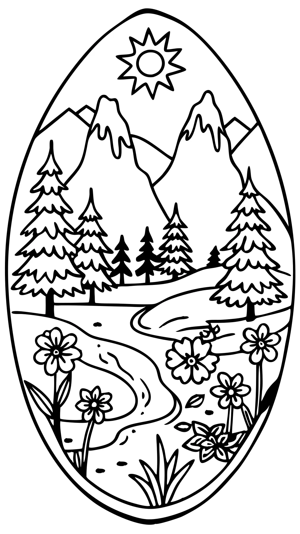 nature coloring page